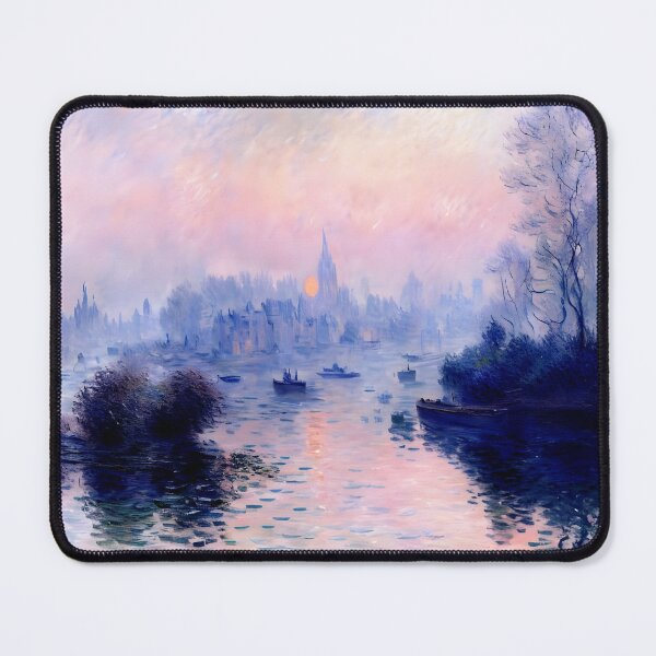 Item preview, Sunset on the Seine at Lavacourt, Winter Effect designed and sold by artdesignsnow.