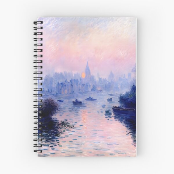 Item preview, Sunset on the Seine at Lavacourt, Winter Effect designed and sold by artdesignsnow.
