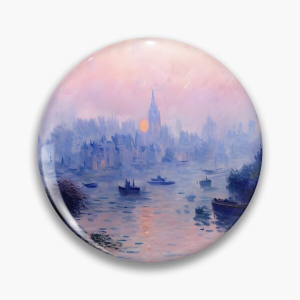 Item preview, Sunset on the Seine at Lavacourt, Winter Effect designed and sold by artdesignsnow.