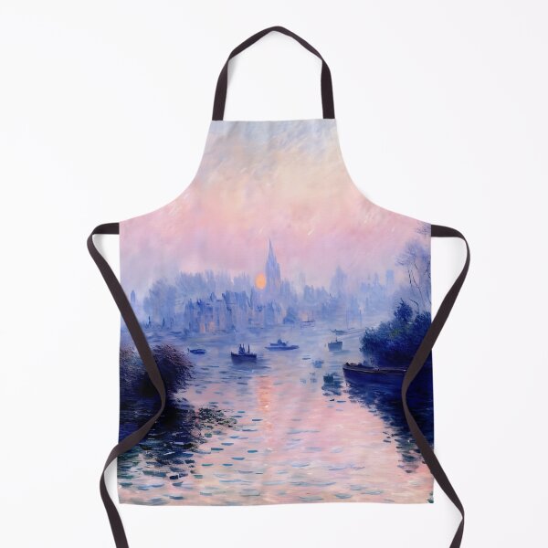 Item preview, Sunset on the Seine at Lavacourt, Winter Effect designed and sold by artdesignsnow.