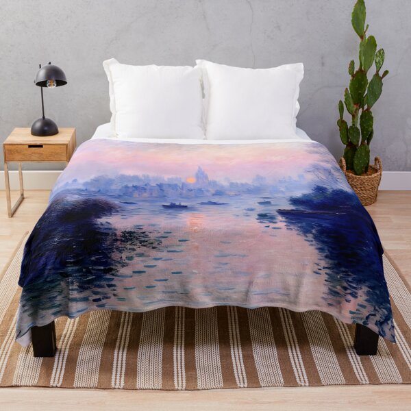 Item preview, Sunset on the Seine at Lavacourt, Winter Effect designed and sold by artdesignsnow.