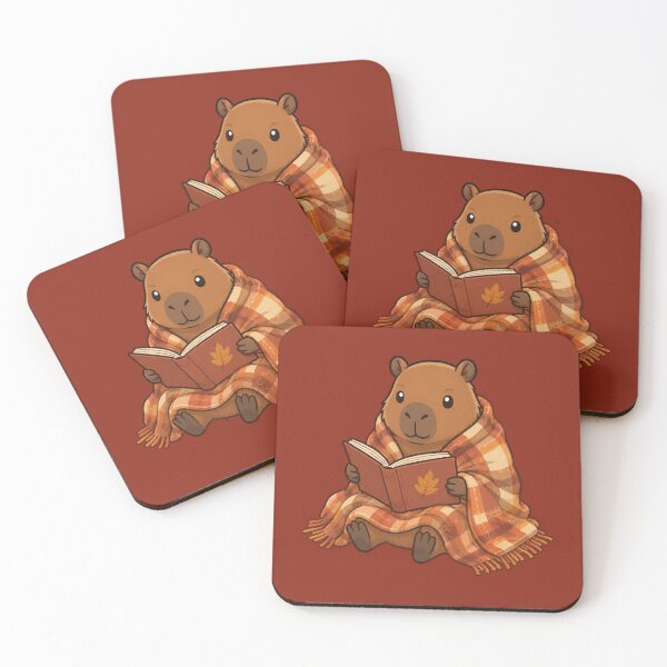 Item preview, Autumn Capybara Reading a Book designed and sold by Ivy-Triggs.