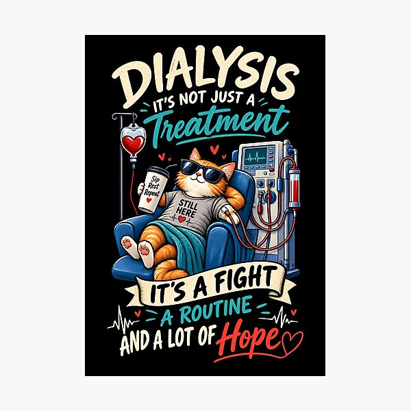 Item preview, Dialysis Treatment Cat – A Fight, A Routine, A Lot of Hope designed and sold by SidTastic .