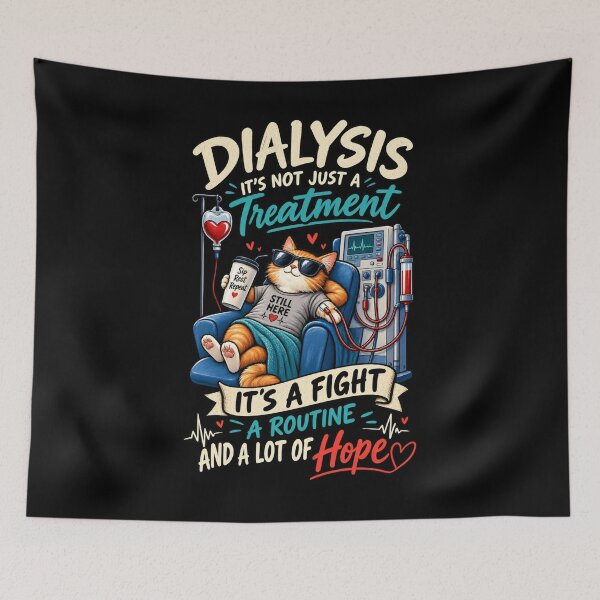 Item preview, Dialysis Treatment Cat – A Fight, A Routine, A Lot of Hope designed and sold by SidTastic .