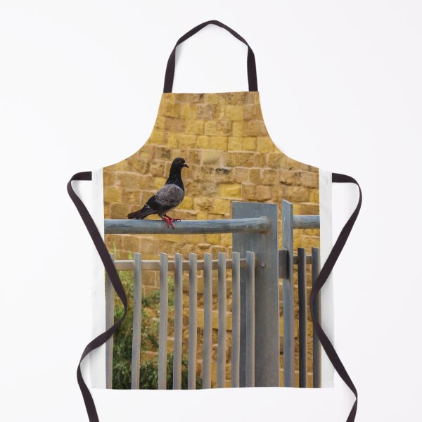 Item preview, Pigeon Perched on Metal Fence with Brick Wall Background designed and sold by Nmallia.