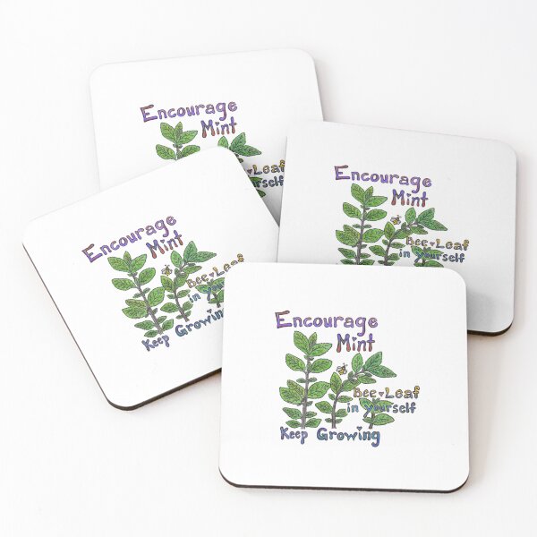 Item preview, Mint - spiration (encourageMINT, believe in yourself, keep growing!) designed and sold by ArtByAbend.