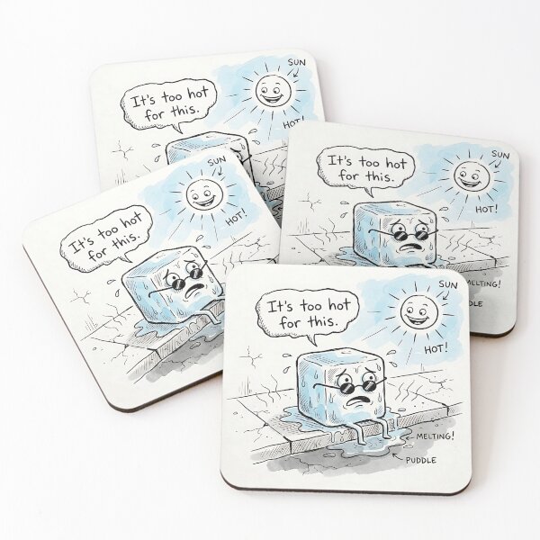 Item preview, Melting Ice Cube Too Hot For This Summer Humor designed and sold by Michaelragheb.