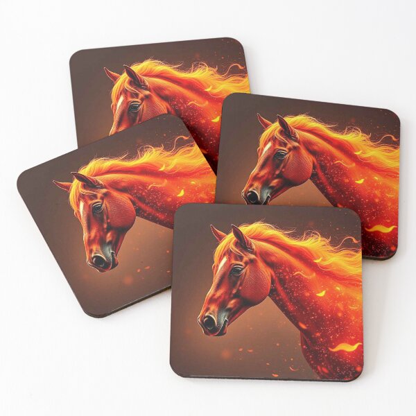 Item preview, Fiery Flaming Horse – Magical Fire Equine Portrait designed and sold by MFMart.