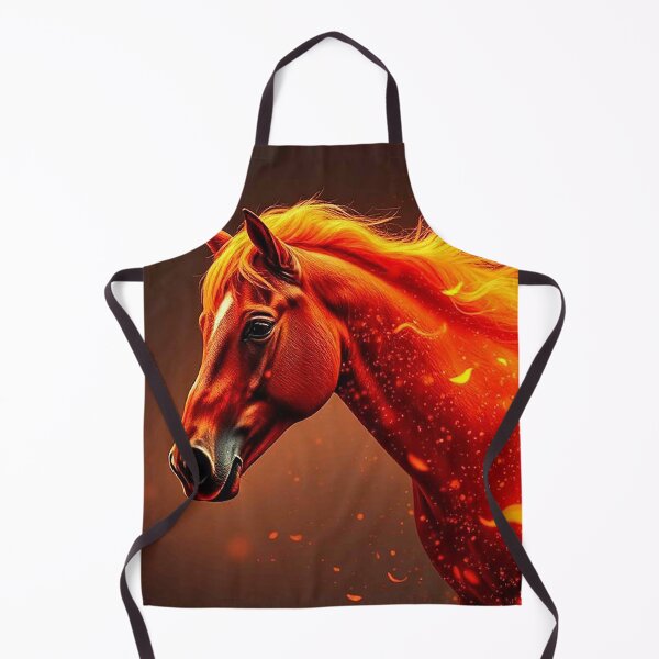 Item preview, Fiery Flaming Horse – Magical Fire Equine Portrait designed and sold by MFMart.