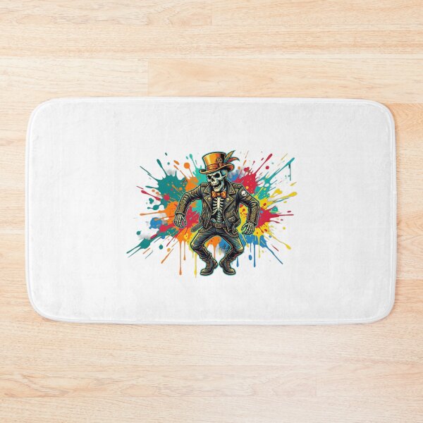 Item preview,   Color Splash Skeleton Gentleman – Vibrant Halloween Street Art designed and sold by ShirtsUp-Lane.