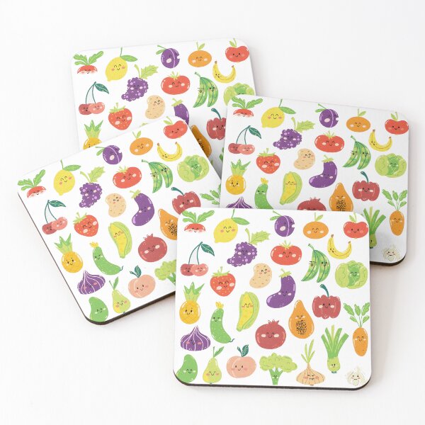 Item preview, Cute Kawaii Fruits and Vegetables designed and sold by daviddisiniga.