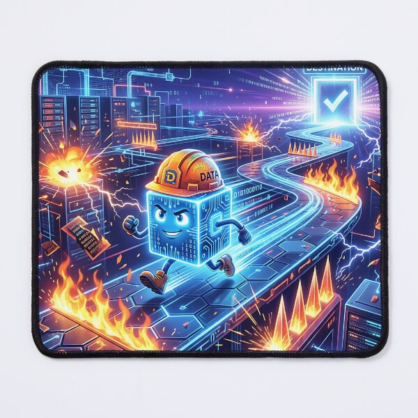 Item preview, Data Packet Runner Tech Obstacle Course Cyber Illustration designed and sold by Michaelragheb.