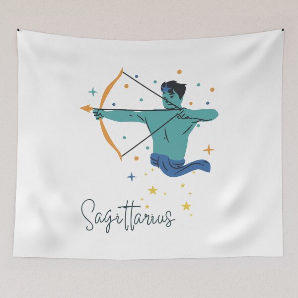 Item preview, Sagittarius: Sagittarius Zodiac Sign Retro Celestial Art - Vintage Astrology designed and sold by thegreatblip.
