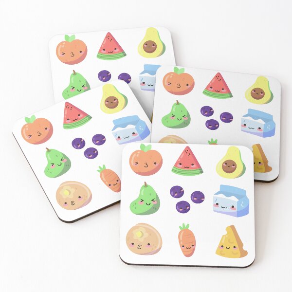 Item preview, Cute Kawaii Food Stickers with Textured Style designed and sold by daviddisiniga.