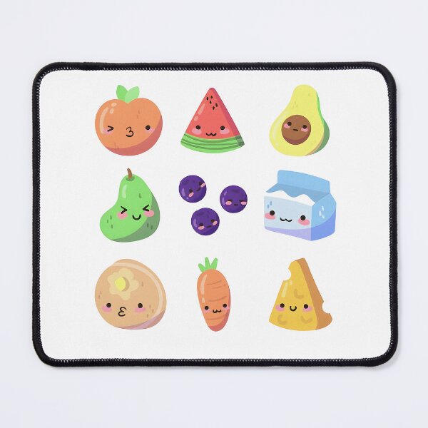 Item preview, Cute Kawaii Food Stickers with Textured Style designed and sold by daviddisiniga.