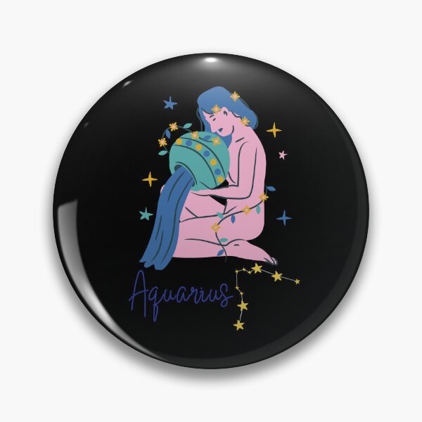Item preview, Aquarius: Aquarius Zodiac Sign Retro Celestial Art - Vintage Astrology designed and sold by thegreatblip.