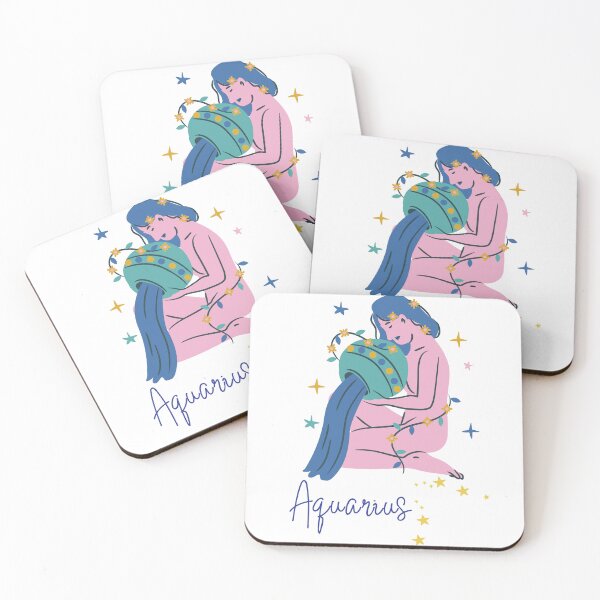 Item preview, Aquarius: Aquarius Zodiac Sign Retro Celestial Art - Vintage Astrology designed and sold by thegreatblip.