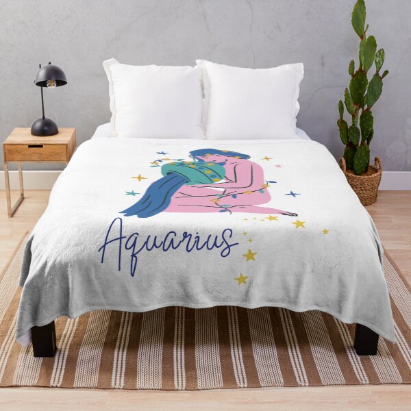Item preview, Aquarius: Aquarius Zodiac Sign Retro Celestial Art - Vintage Astrology designed and sold by thegreatblip.