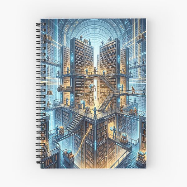 Item preview, Futuristic AI Data Architecture Vault Isometric Sci-Fi Library designed and sold by Michaelragheb.