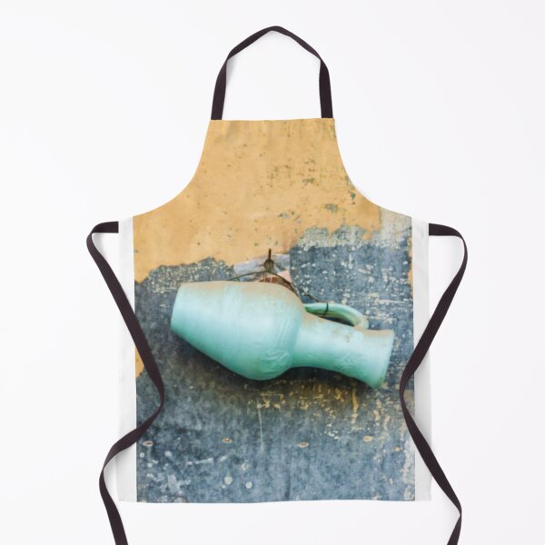 Item preview, Turquoise Ceramic Jug Hanging On Weathered Textured Wall With Peeling Paint Rustic Decor designed and sold by Nmallia.