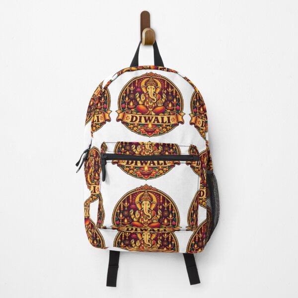 Item preview, Ganesha Silhouette Diwali Badge – Vintage Festival Retro Design designed and sold by Globalcitytees.