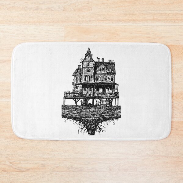 Item preview, Rootbound Manor Haunted Gothic House Floating Island Graphic designed and sold by Blackthorn-ink.