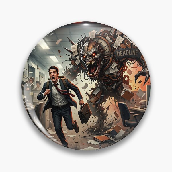 Item preview, Office Deadline Monster Horror Chase Workplace Panic Art designed and sold by Michaelragheb.