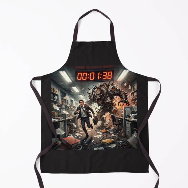 Item preview, Office Deadline Monster Horror Chase Workplace Panic Art designed and sold by Michaelragheb.