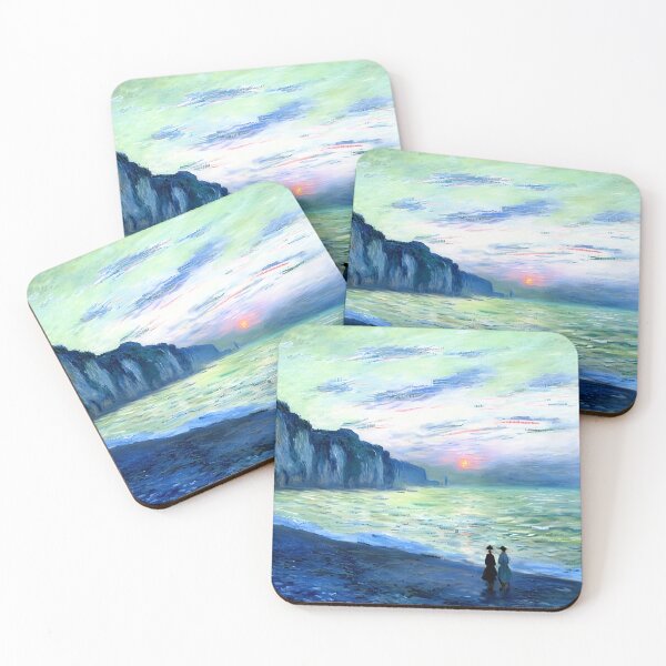 Item preview, Sunset at Pourville: A Radiant Impressionist Seascape  designed and sold by artdesignsnow.