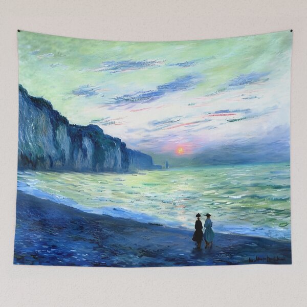 Item preview, Sunset at Pourville: A Radiant Impressionist Seascape  designed and sold by artdesignsnow.
