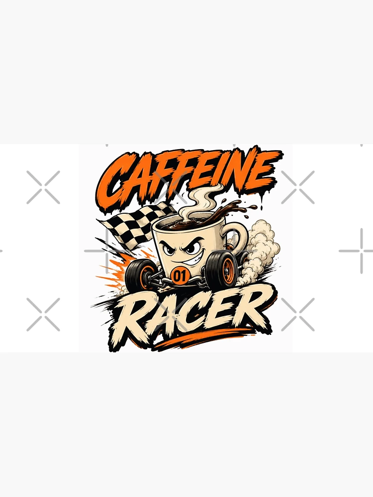 Thumbnail 3 of 3, Cap, Caffeine Racer Funny Coffee Cup Racing Coffee Lover Design designed and sold by RajDeals.