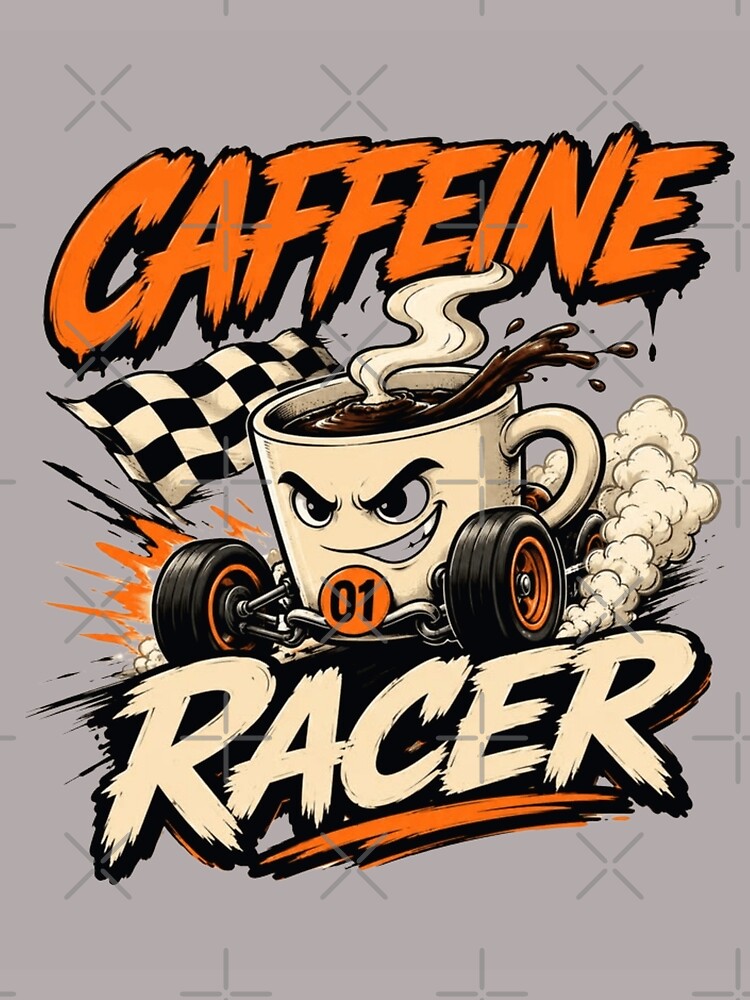 Thumbnail 3 of 3, Scarf, Caffeine Racer Funny Coffee Cup Racing Coffee Lover Design designed and sold by RajDeals.