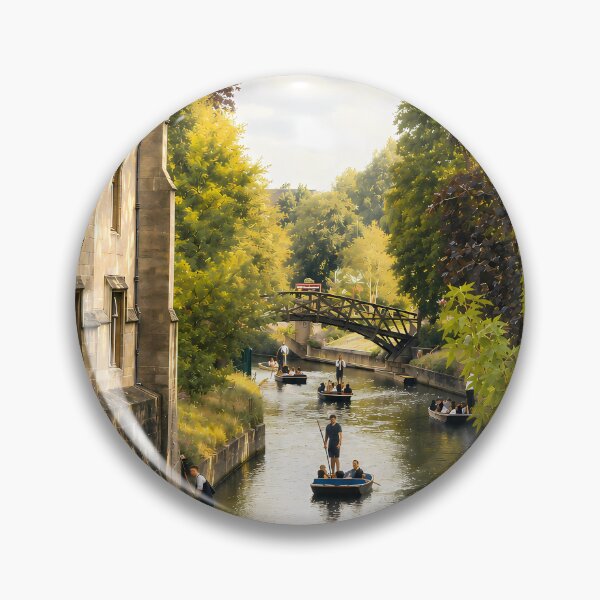Item preview, Cambridge River Punting Travel Poster | Historic England Fine Art Photography Print designed and sold by Wandered North.