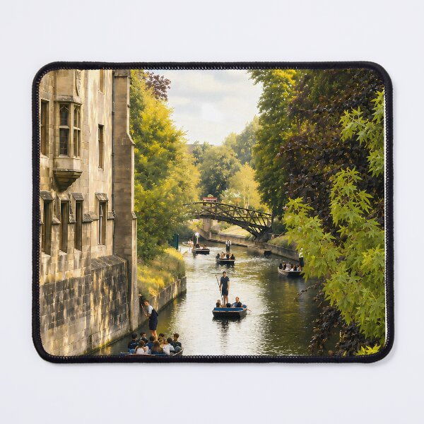 Item preview, Cambridge River Punting Travel Poster | Historic England Fine Art Photography Print designed and sold by Wandered North.