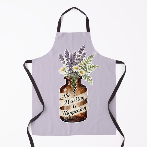 Item preview, Healing Journey - The Healing Is Happening, Cracked Apothecary Bottle Lavender Watercolor Mental Health designed and sold by Ideeplyfeltit.
