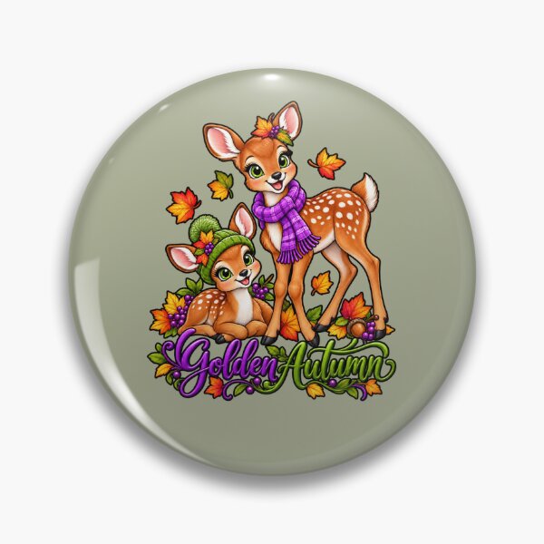 Item preview, Golden Autumn Deer – Cute Fall Fawns designed and sold by Aimetoi.