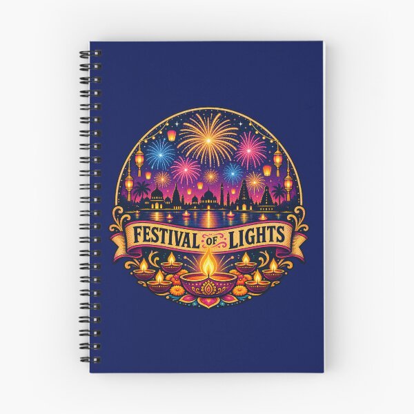 Item preview, Diwali Fireworks Night Sky – Retro Indian Festival Celebration Poster designed and sold by Globalcitytees.