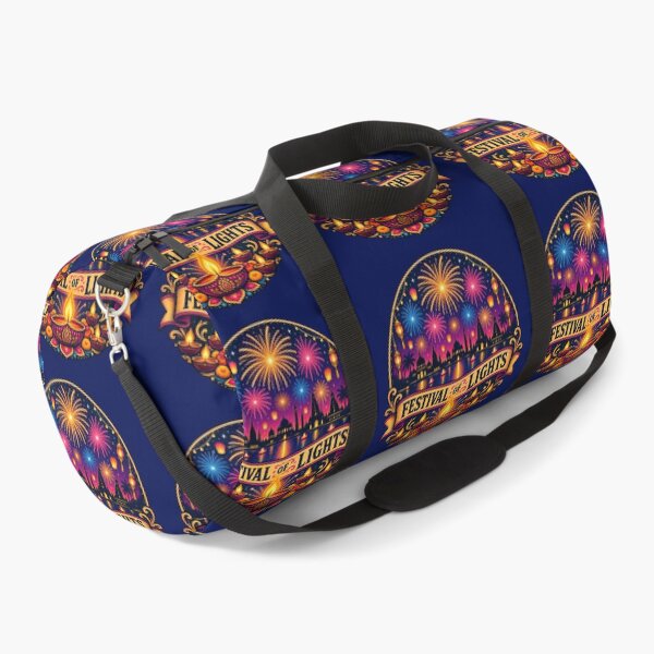 Item preview, Diwali Fireworks Night Sky – Retro Indian Festival Celebration Poster designed and sold by Globalcitytees.