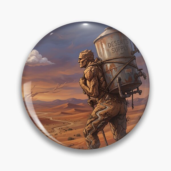Item preview, Golem de piedra transportando agua, suministros del desierto, arte fantástico designed and sold by Michaelragheb.