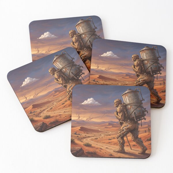 Item preview, Stone Golem Carrying Water Desert Supply Fantasy Art designed and sold by Michaelragheb.
