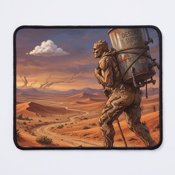 Item preview, Stone Golem Carrying Water Desert Supply Fantasy Art designed and sold by Michaelragheb.