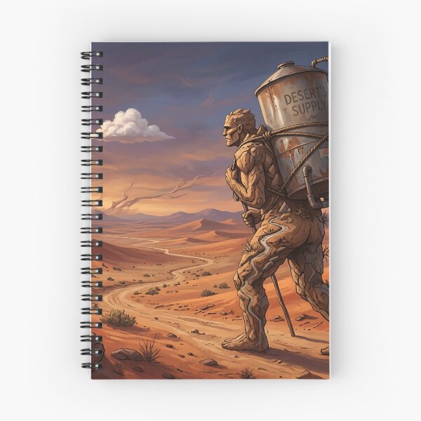 Item preview, Stone Golem Carrying Water Desert Supply Fantasy Art designed and sold by Michaelragheb.