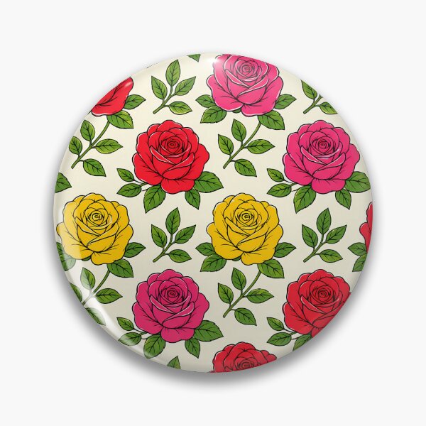 Item preview, Colorful Roses Pattern  |  Vibrant Floral Botanical Art  |  Nature Aesthetic Gift for Flower Lovers designed and sold by Ruchi73.