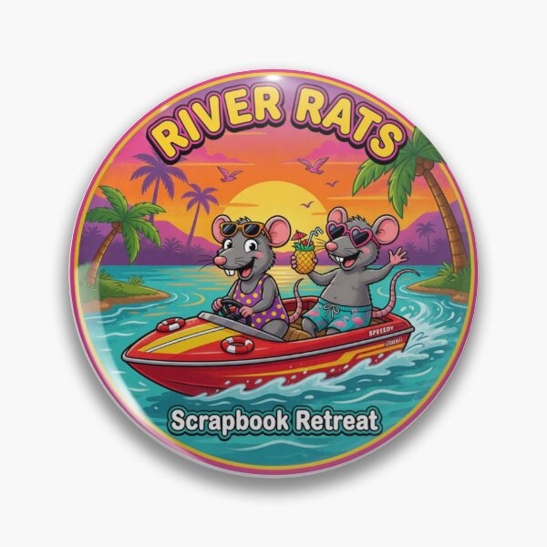 Item preview, River Rats Scrapbook Retreat Boat Vintage designed and sold by CF_VintageDesign.
