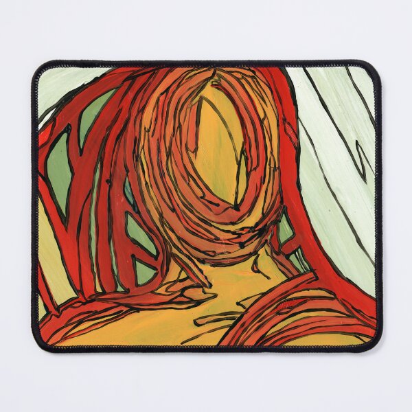 Item preview, Red Tunnel & Ochre Horizon – Outsider Art Design by Dwaalhaas designed and sold by Dwaalhaas.com.
