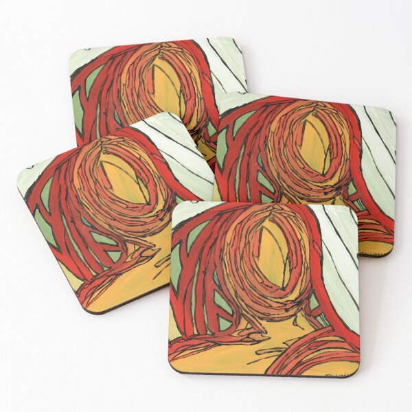 Item preview, Red Tunnel & Ochre Horizon – Outsider Art Design by Dwaalhaas designed and sold by Dwaalhaas.com.