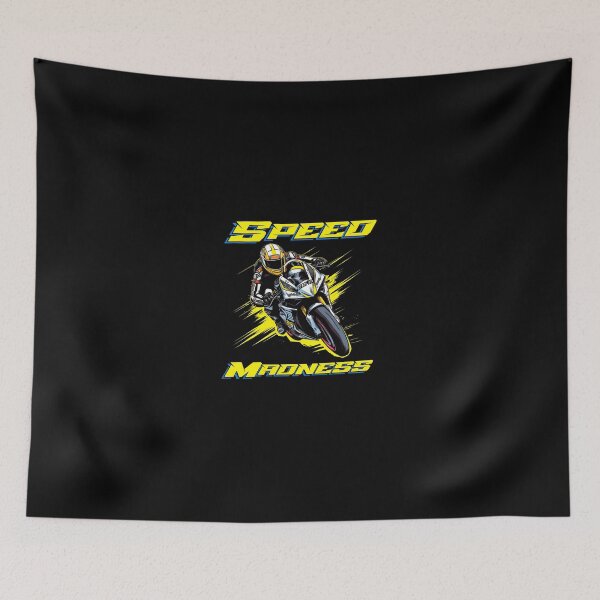 Item preview, Speed Madness Motorcycle Rider Graphic designed and sold by tommieim.