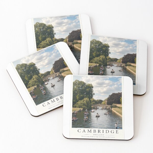 Item preview, Cambridge Punting on the River Cam | England Travel Poster | Fine Art Photography Print designed and sold by Wandered North.