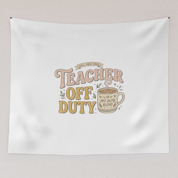 Item preview, Teacher Off Duty Funny Retro Pastel Educator Weekend Graphic designed and sold by KreatoLab.