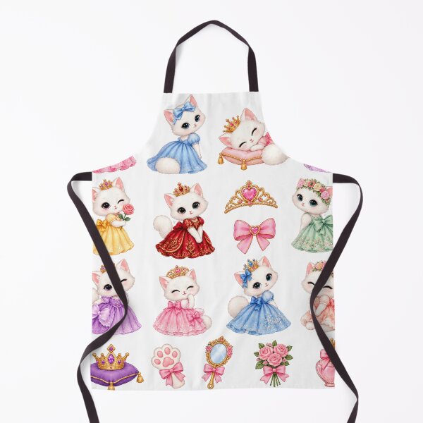 Item preview, Cute Princess White Cat Aesthetic Sticker Sheet designed and sold by Rehnair.